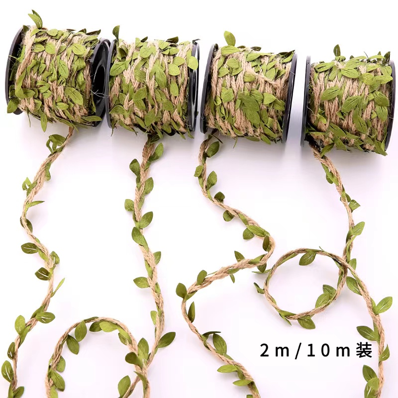 Leaves mixed forest series hemp rope fresh decoration bouquet packaging ...