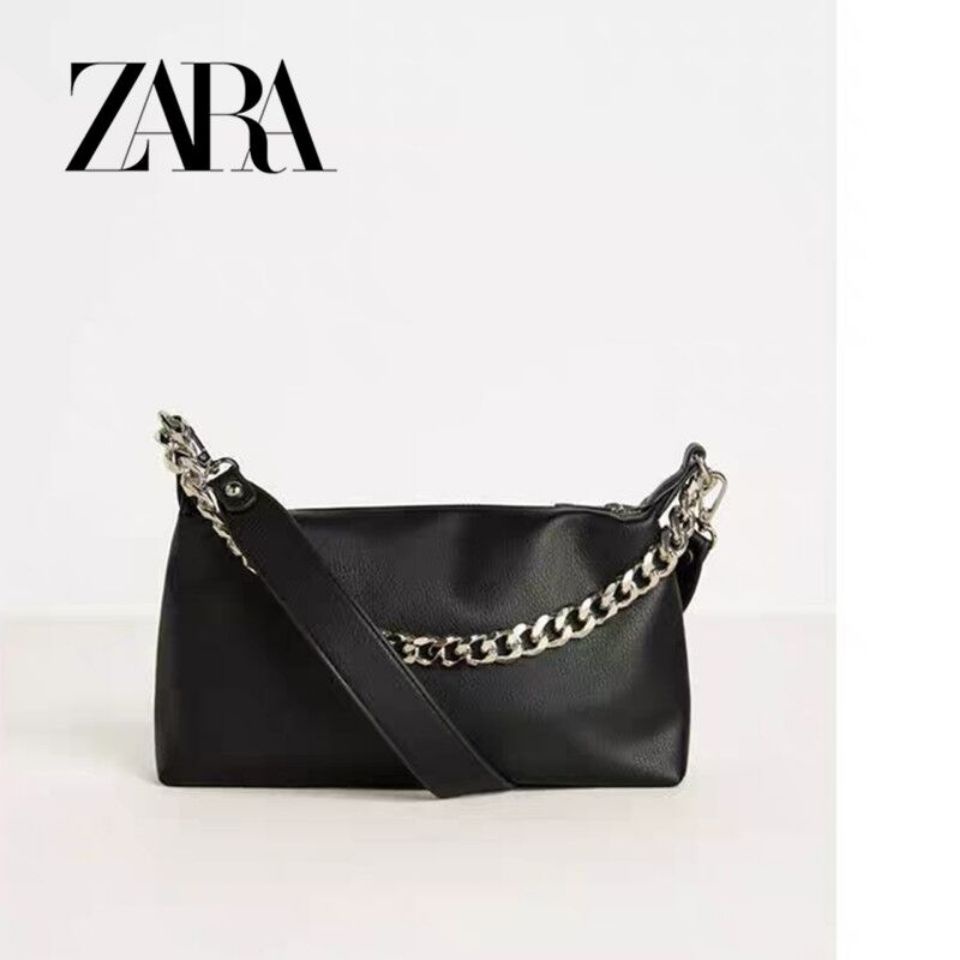 ZARA Women's bag underarm bag French niche baguette bag chain portable ...