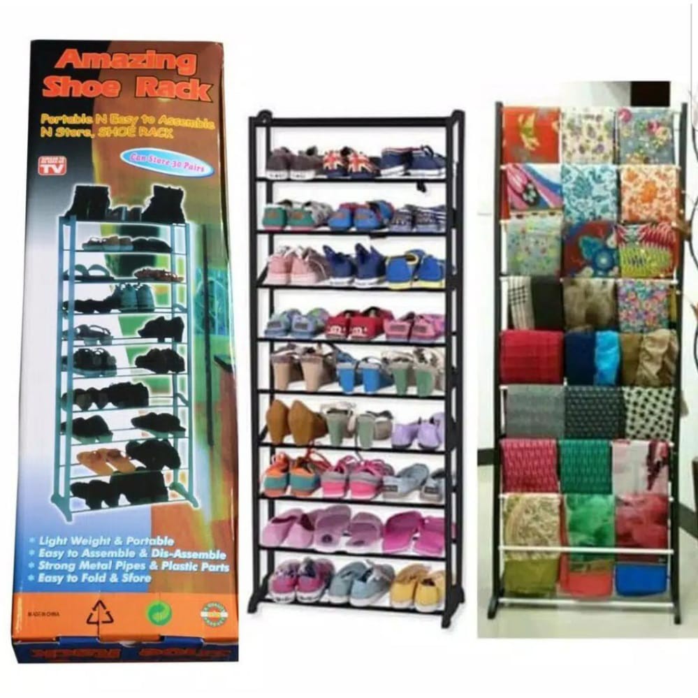 Shoe Rack / Stacking Shoe Rack / Stacking Rack / Versatile Rack / Hijab ...