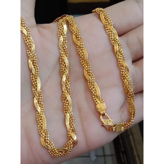 21k Saudi gold necklace with pendant heart Damascus chain 18inches