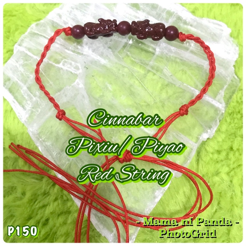 Cinnabar Pixiu/Piyao Red String Bracelet Shopee Philippines