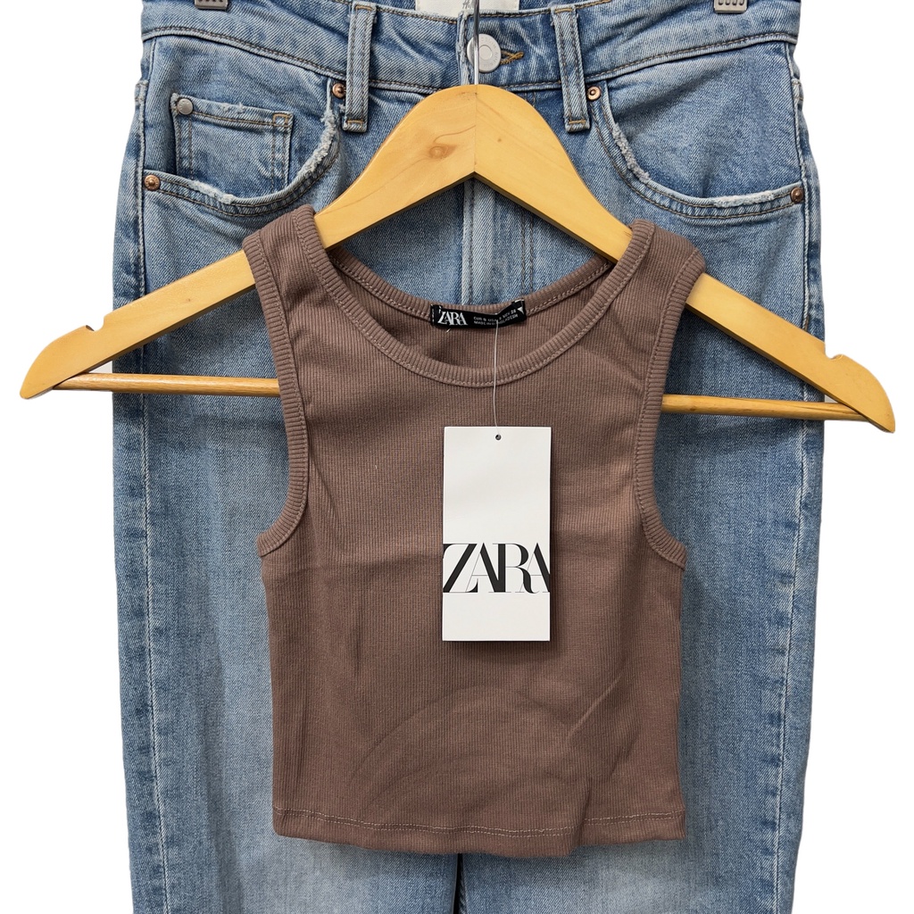 Zara Ribbed Racerback Thick Fabric (3) •Dear Closet | Shopee Philippines