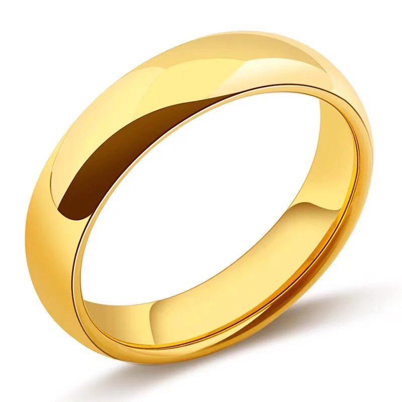 Ring 18K Saudi Gold Ring Fast Ring Men Simple Ring Women Ring