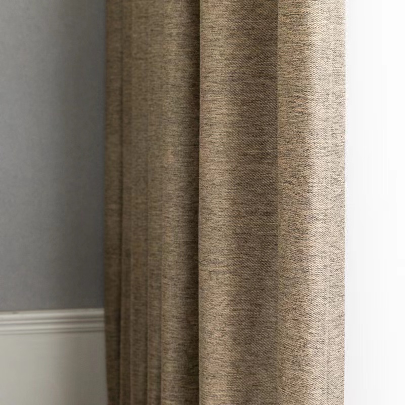 Modern Linen blackout curtain curtain soft fabric for bedroom living