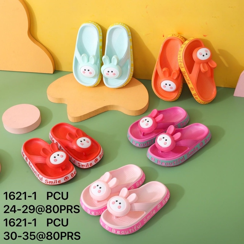 Rabbit Kids Flip Flops 1621 | Shopee Philippines