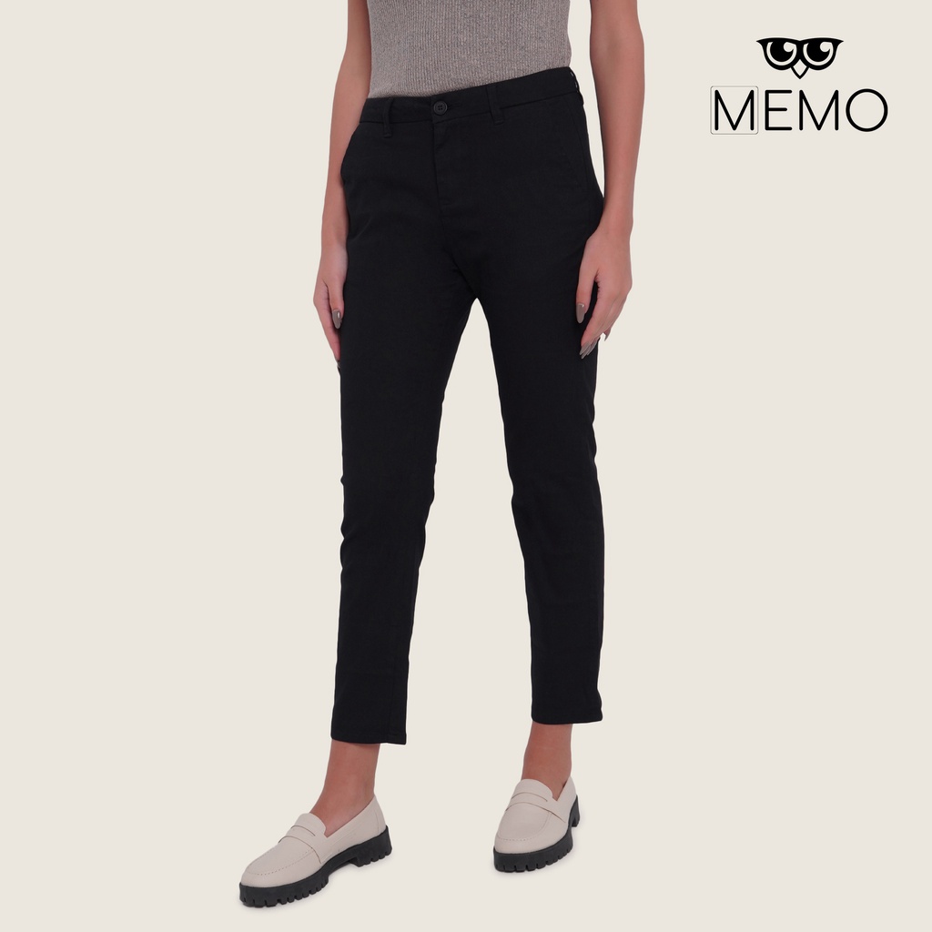 Memo Slim 4-Way Stretch Trousers For Women (Black/Caramel/Dark Khaki ...