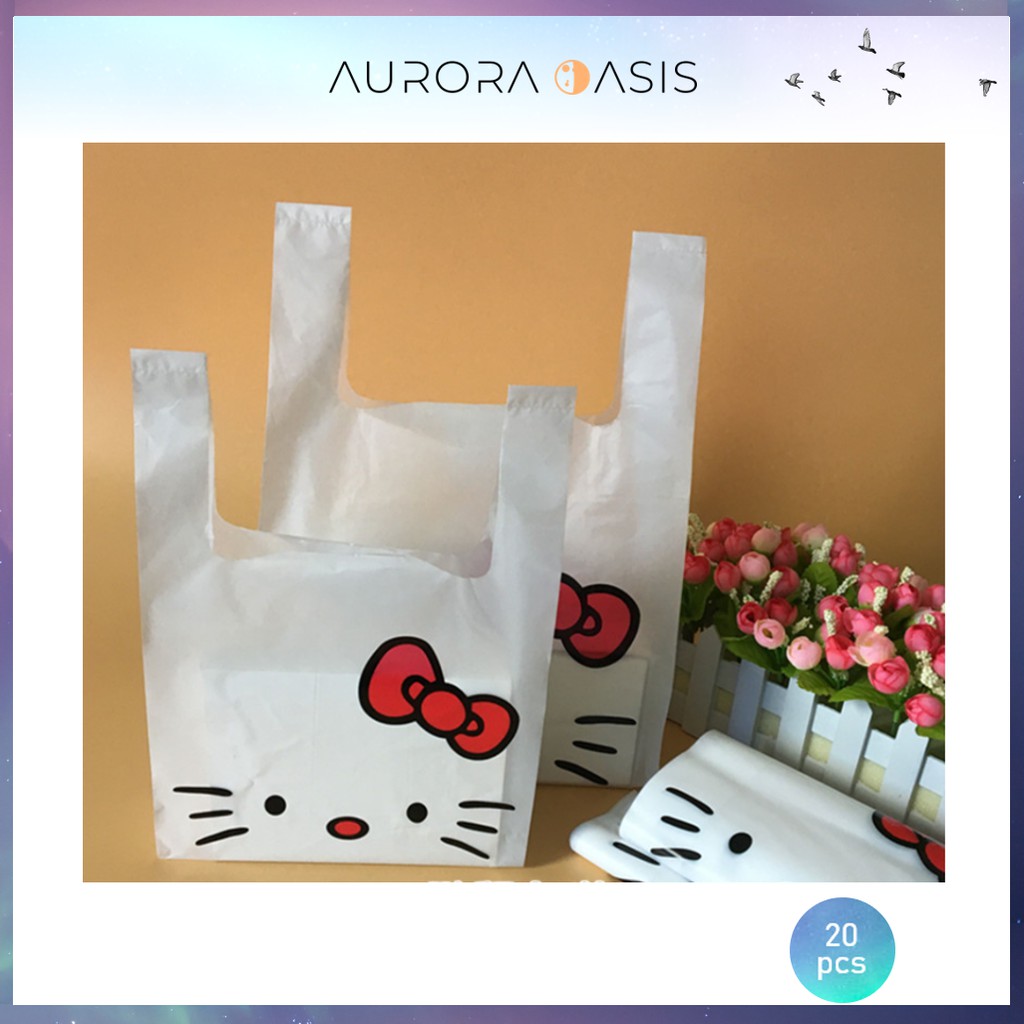 Bag [20pcs] Goodies Bag Door Birthday Wedding Party Hello Kitty Plastic