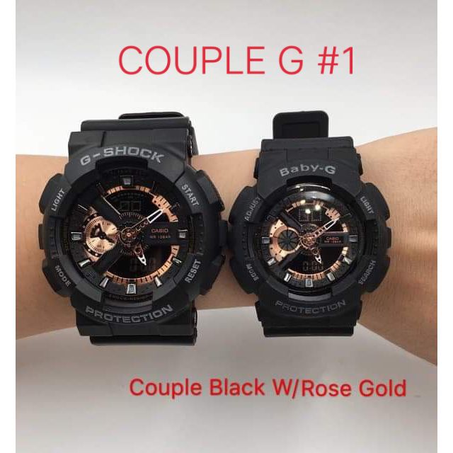 Baby g shock discount black and rose gold