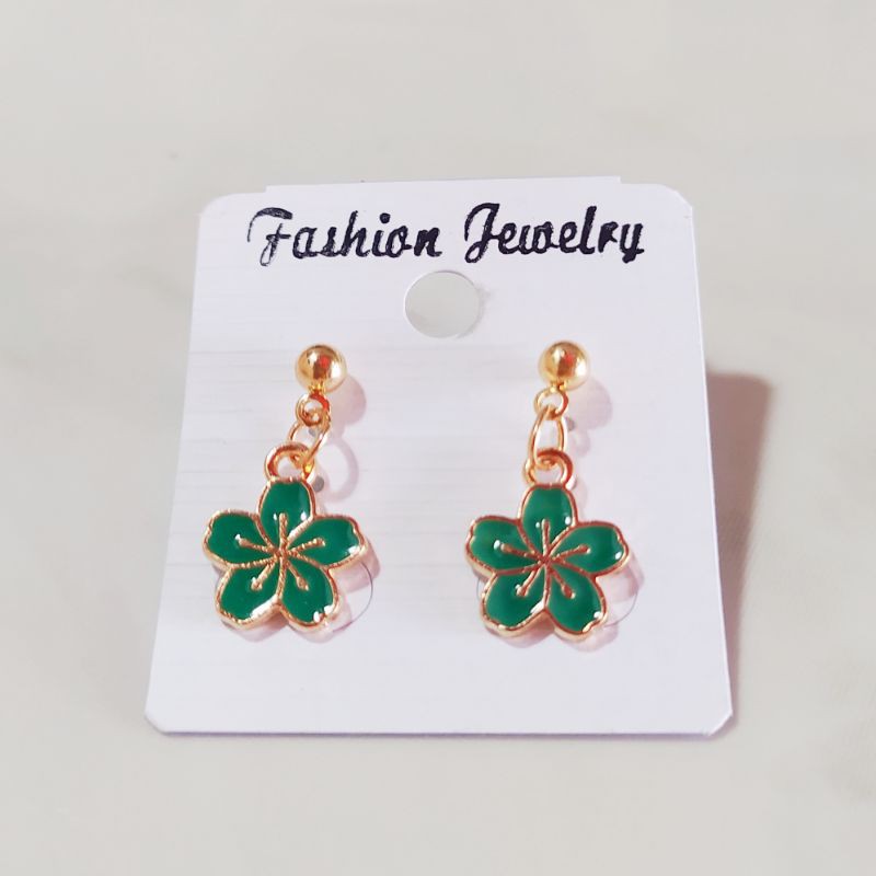 Green Cherry Blossom Sakura Earrings Ear Dangling Jewelry Earring ...
