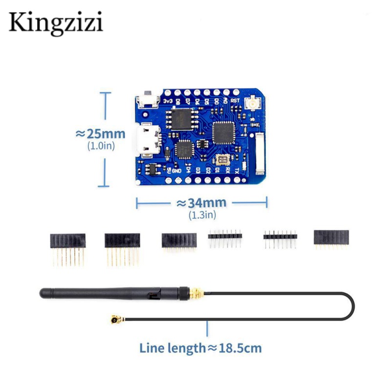 WEMOS D1 Mini Pro 16M Bytes External Antenna Connector NodeMCU Based ...