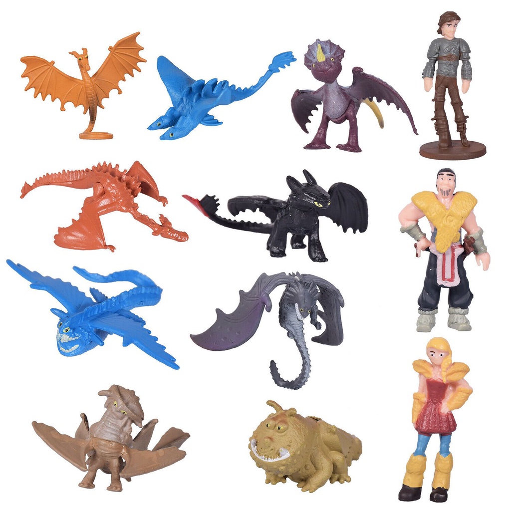 12 pcs New How to Train Your Dragon Action figures Hiccup Astrid