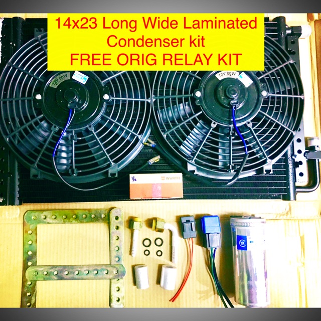 Long Wide 14x23 laminated condenser kit car aircon parts Shopee