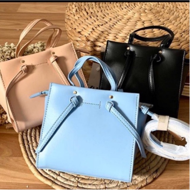 Zara City Bag With Knots Shopee Philippines