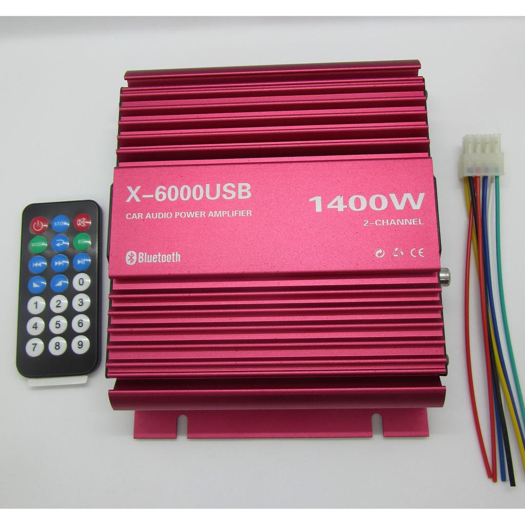 CAR AMPLIFIER X6000USB 1400W usb/Bluetooth/SD input 2 channel Power