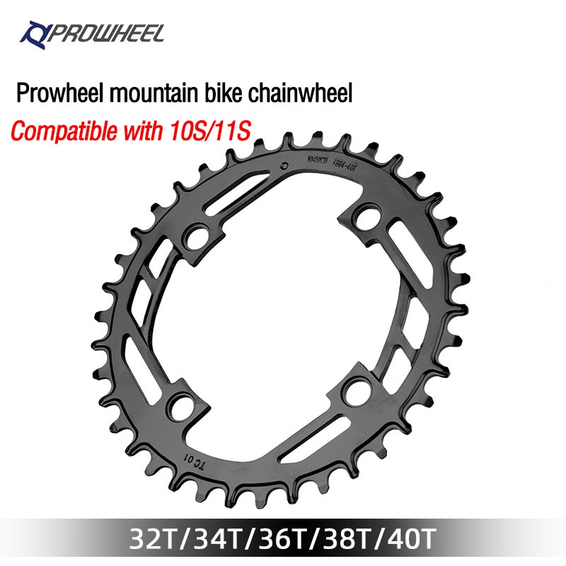 PROWHEEL 104 BCD Round Narrow Wide Chainring Mountain bike 32T 34T 36T ...