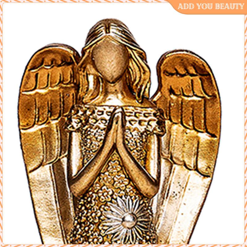 Gold Angels Resin Cherubs Statue Figurine Indoor Outdoor Home Garden