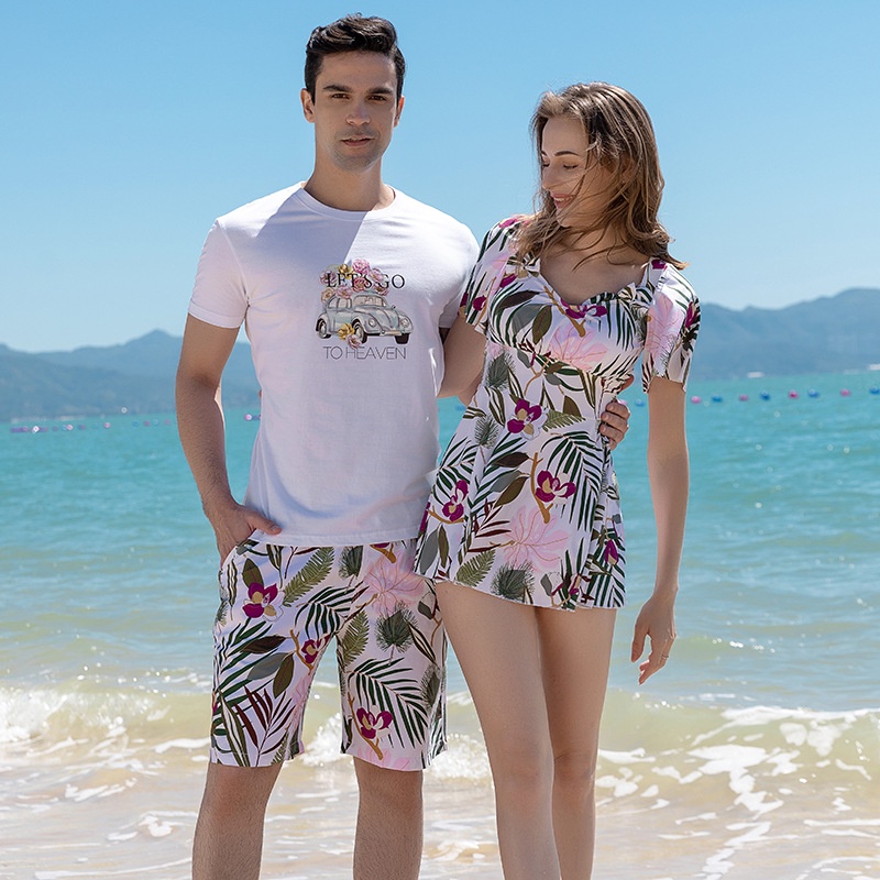 Men and Women Swimming Attire Conservative Swimsuit Tops Pants Couple Beach Female and Male Swimwear Shopee Philippines