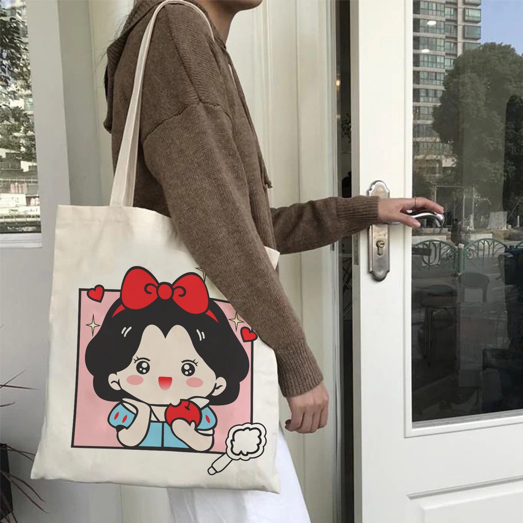 Korean TOTE BAG Fashionable trendy Designs printed canvas fabric