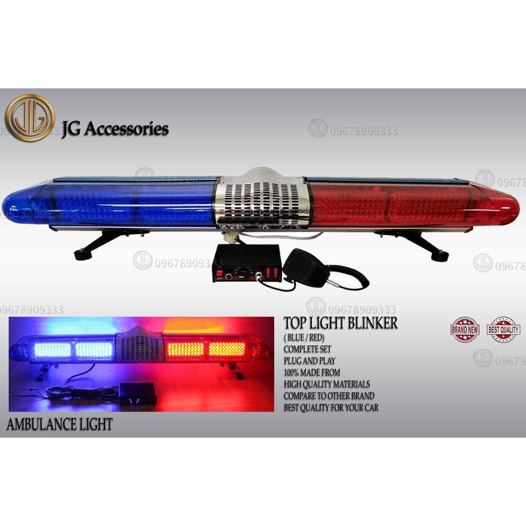 AMBULANCE LIGHT BLINKER LED WITH SIREN AND MICROPHONE/AMBULANCE TOP ...