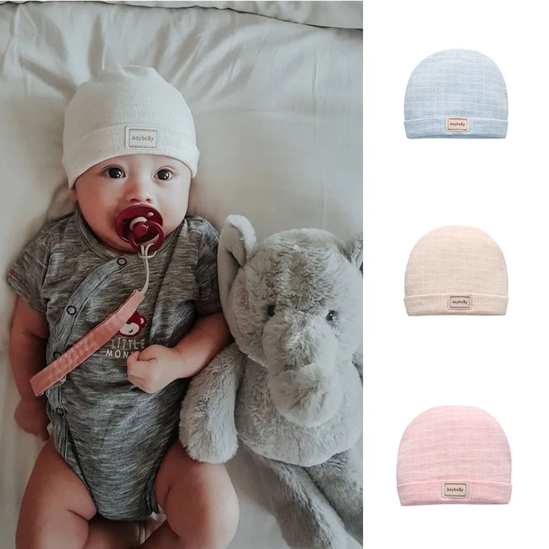 Baby boy cotton hats clearance