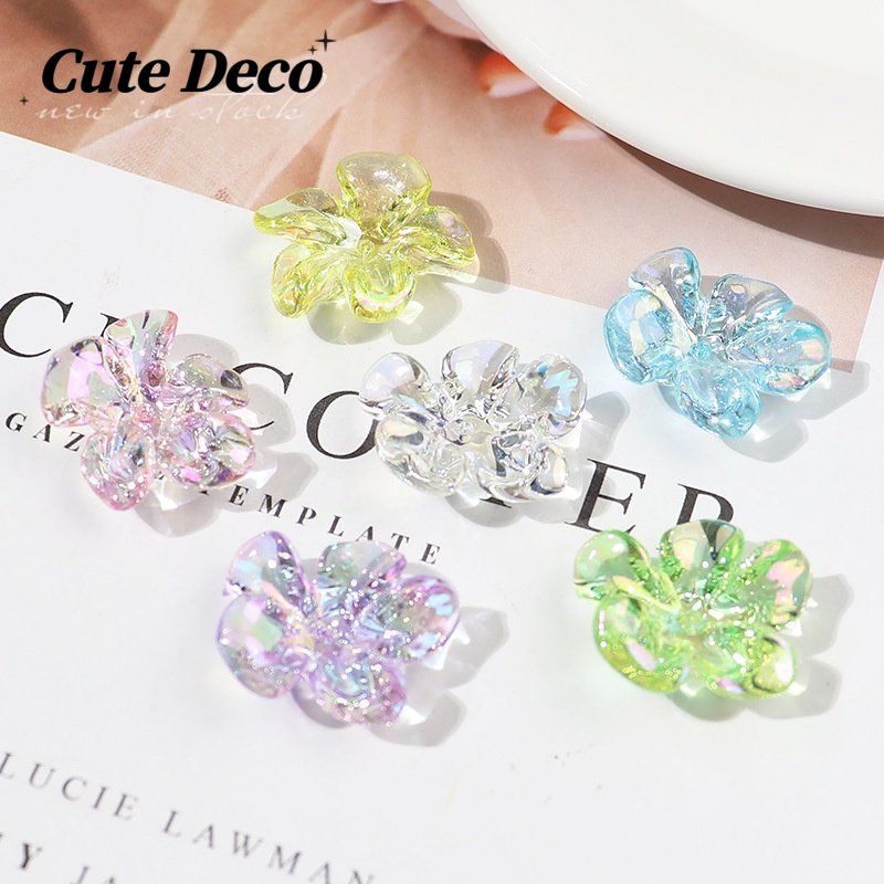 Cute Deco】cute Crystal Cherry Blossom (6 Colors) Light Green   Sky Blue 