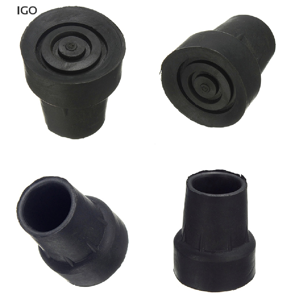 IGO 1x Walking Stick Cane Crutch Pad Rubber Heavy Duty Metal Ferrule