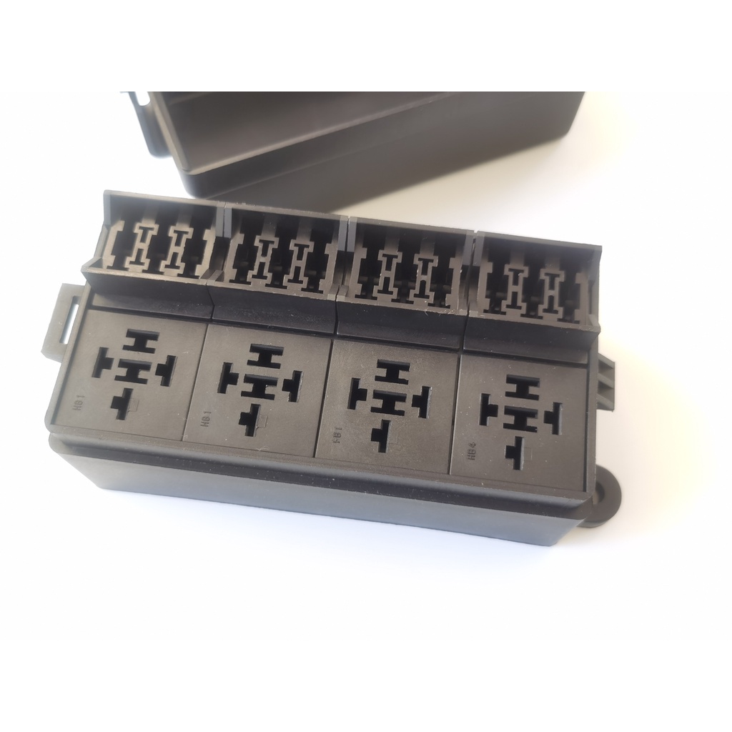 12 Way Blade Fuse Holder Box with Spade Terminals and Fuse 4PCS 5Pin