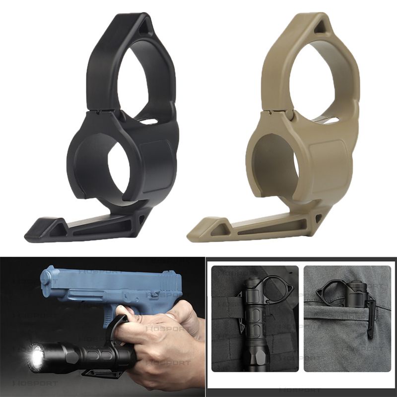 WOSPORT Tactics Flashlight Ring Finger Ring Portable Flashlight Holder