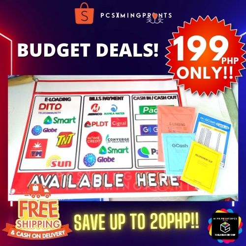 BUDGET DEALS All in one 1 Tarp GCASH Bills Payment Eloading Pad with A5 ...