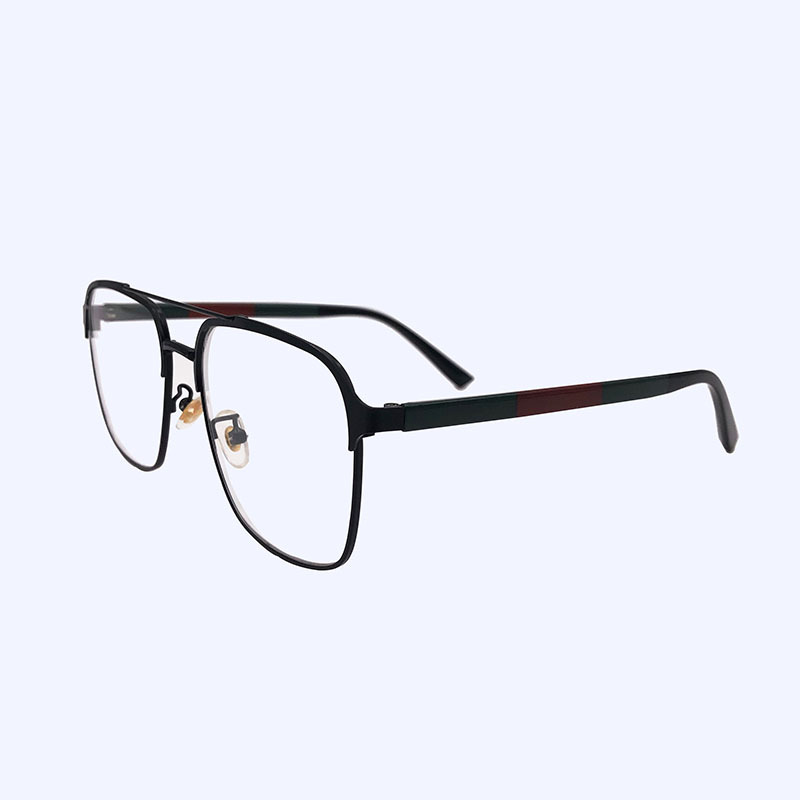 Jiuerba Punk Vintage Fashion Metal Double Beam Eyeglasses Korean