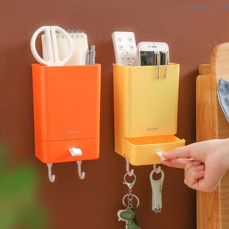 HO Bedside Wall Mounted Remote Control Holder Storage Box with Drawer