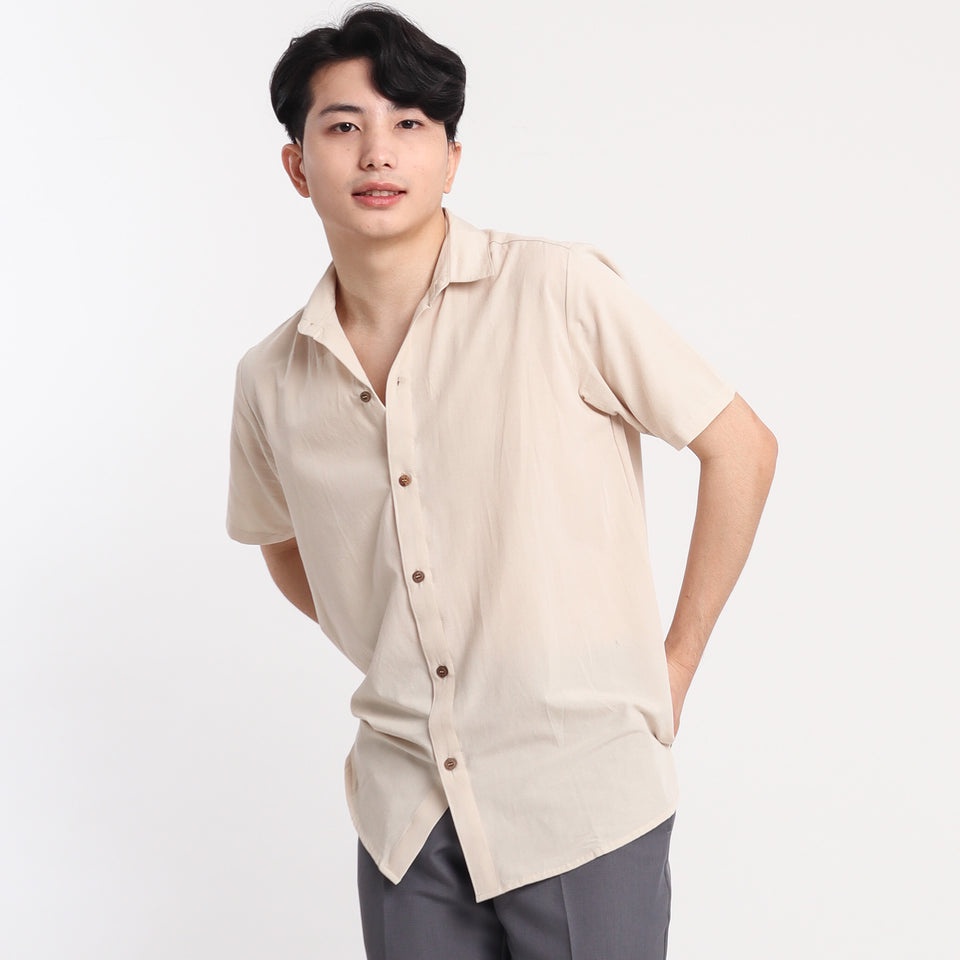 EL FELIPE Premium Men Soft Buttondown Plain Polo in Cream | Shopee ...