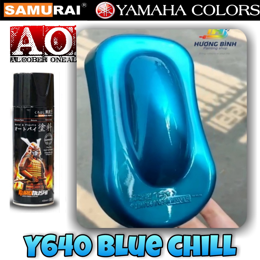 SAMURAI Spray Paint Y640 Blue Chill Yamaha Colors Shopee Philippines