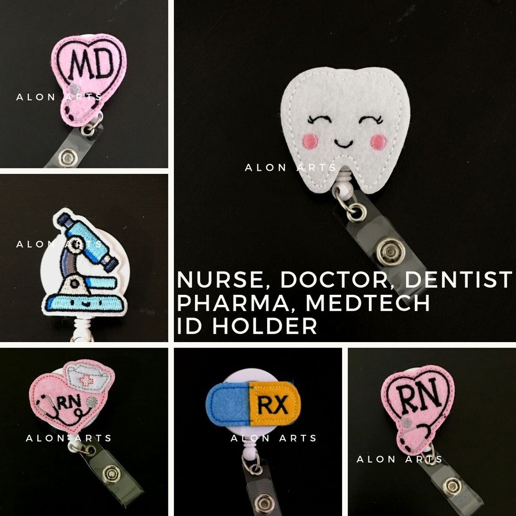 NURSE Badge Holder Doctor ID Holder, Nurse Gift, Doctor Gift