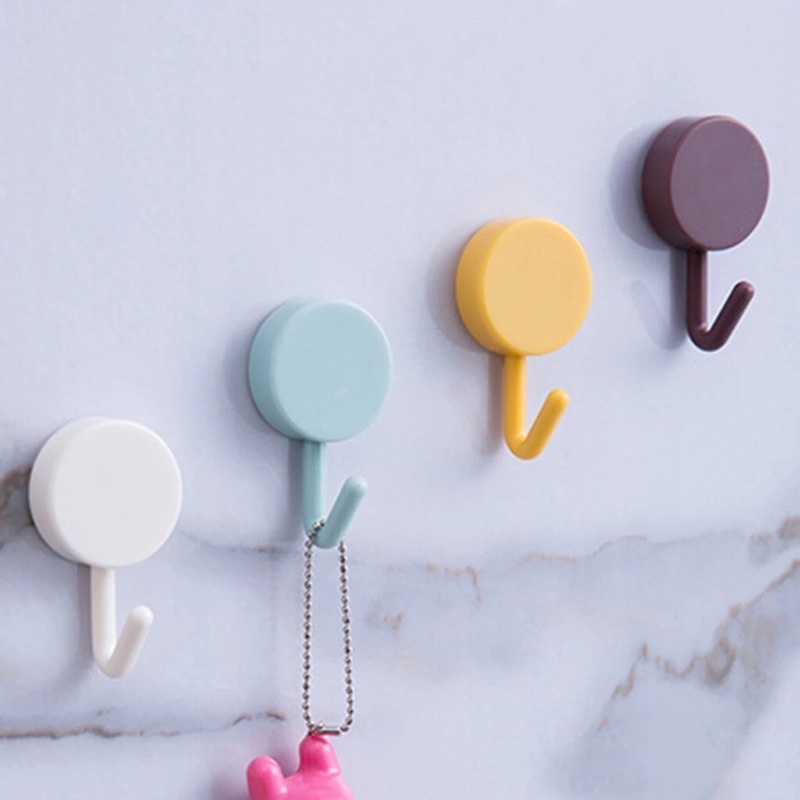 1 pcs Cute Hook Free Punch Wall Sticker Seamless Hook Key Placement ...