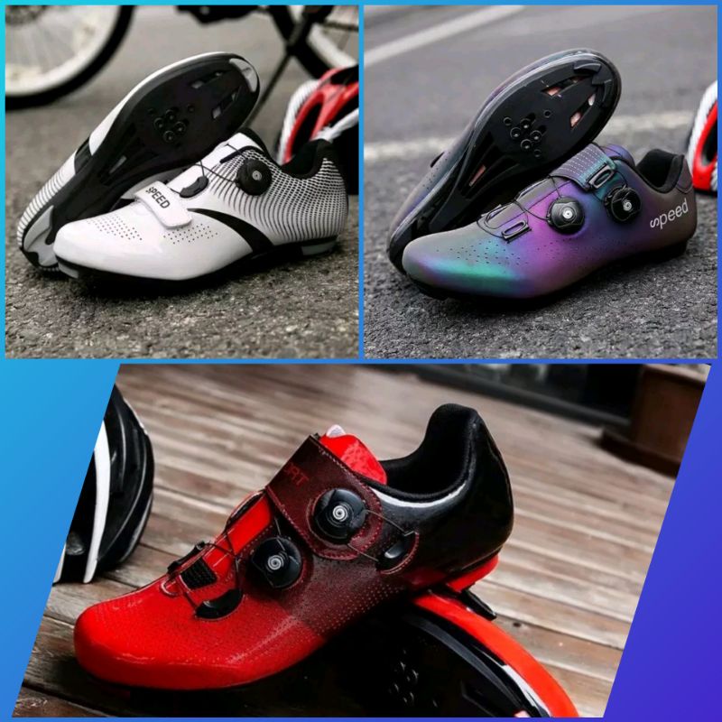 Bicycle Cleat Shoes Roadbike Shoes Road Bike 2 in 1 MTB Clit Locking ...