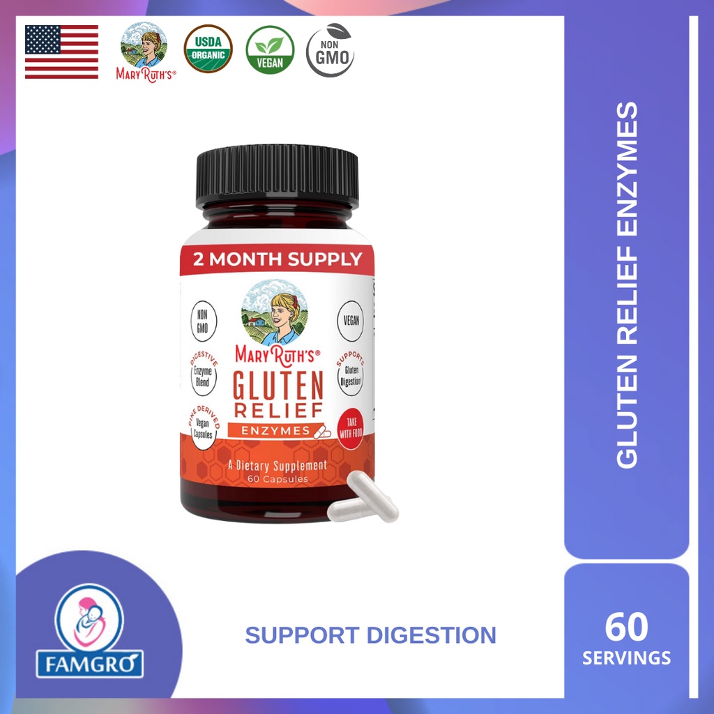Mary Ruth Gluten Enzyme Digest Gluten and Casein | Supports Healthy ...