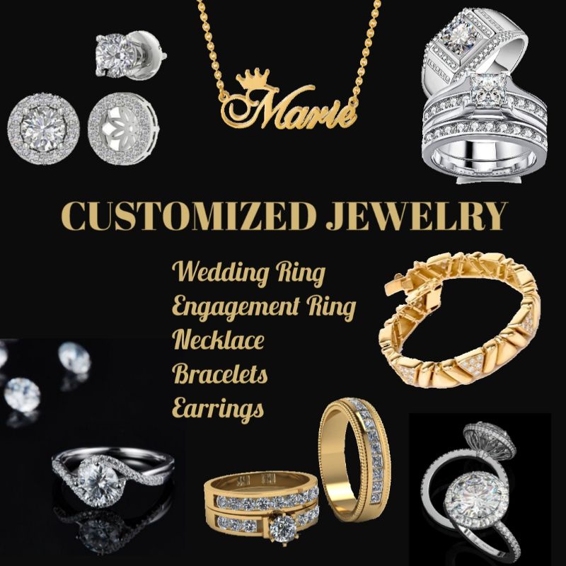 14k/18k /21k Solid Gold Customized Jewelry, Pawnable, 100Authentic