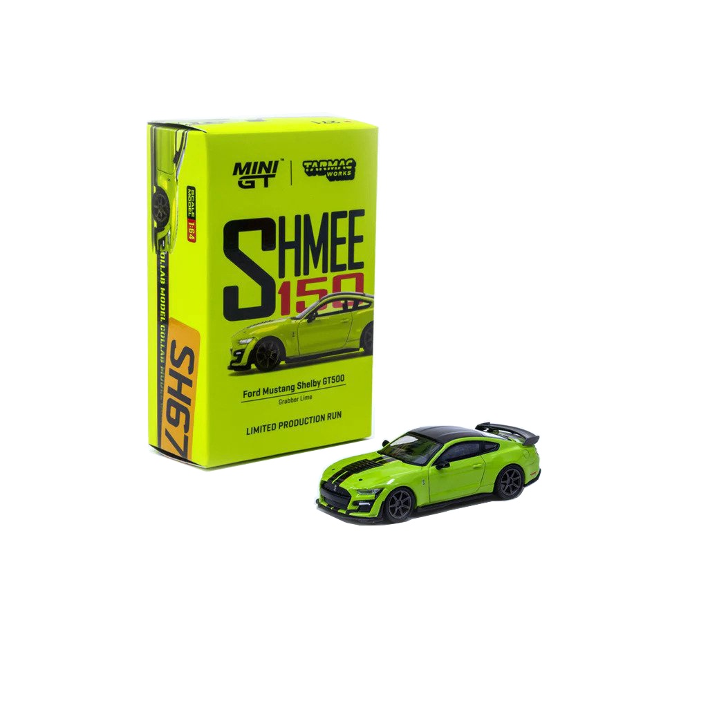 Mini Gt x Tarmac Works 164 Ford Mustang Shelby GT500 Grabber Lime