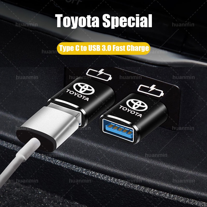 Toyota Car Fast Charger Adapter Type C To USB Interface Adapter USB