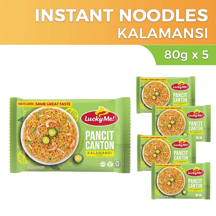 Lucky Me! Pancit Canton Kalamansi 80g X 5 | Shopee Philippines