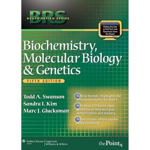 BRS BIOCHEMISTRY, MOLECULAR BIOLOGY And GENETICS 5th Ed 70 GSM (subs 20 ...