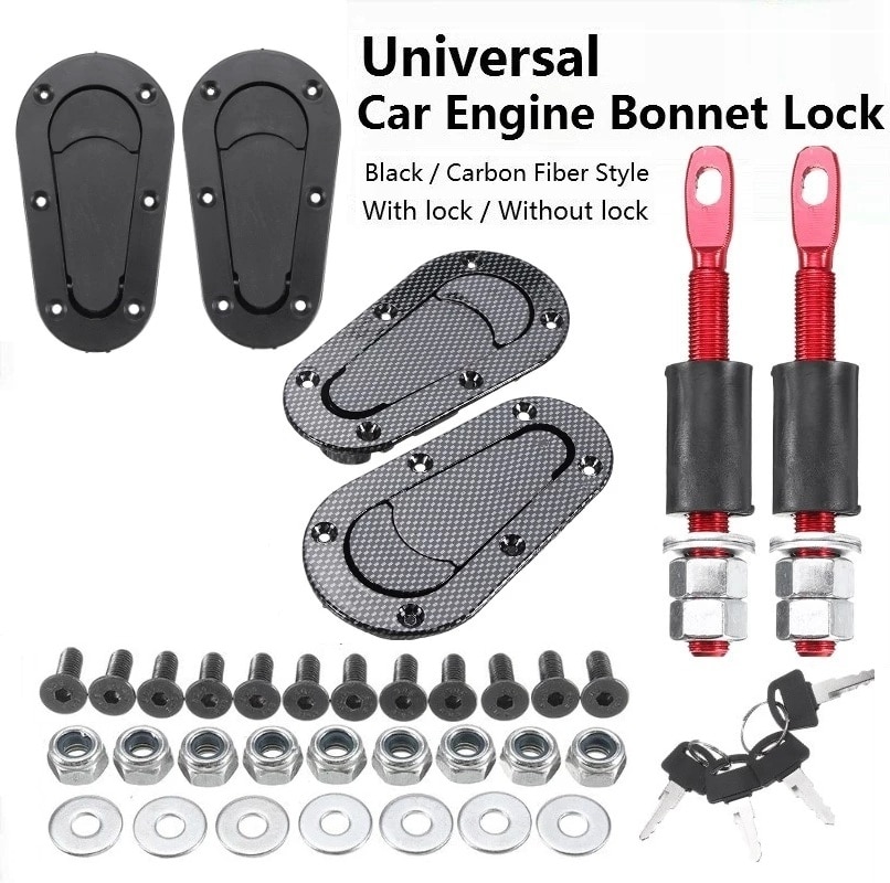 Universal Racing Car Hood Pin Engine Latch Lock Kit Refitting
