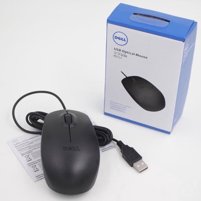 Imicro Dell MS111 USB Optical Wheel Mouse Computer Peripherals | Shopee ...