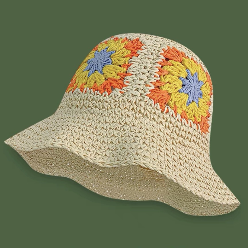MG STUDIO Flower Straw Bucket Hat Shopee Philippines