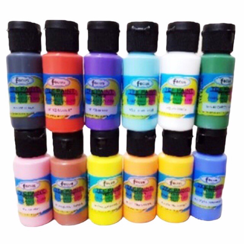 Focus Textile Paint/ Fabric Paint 30ml CFP1230 12 Pcs. Set | Shopee ...