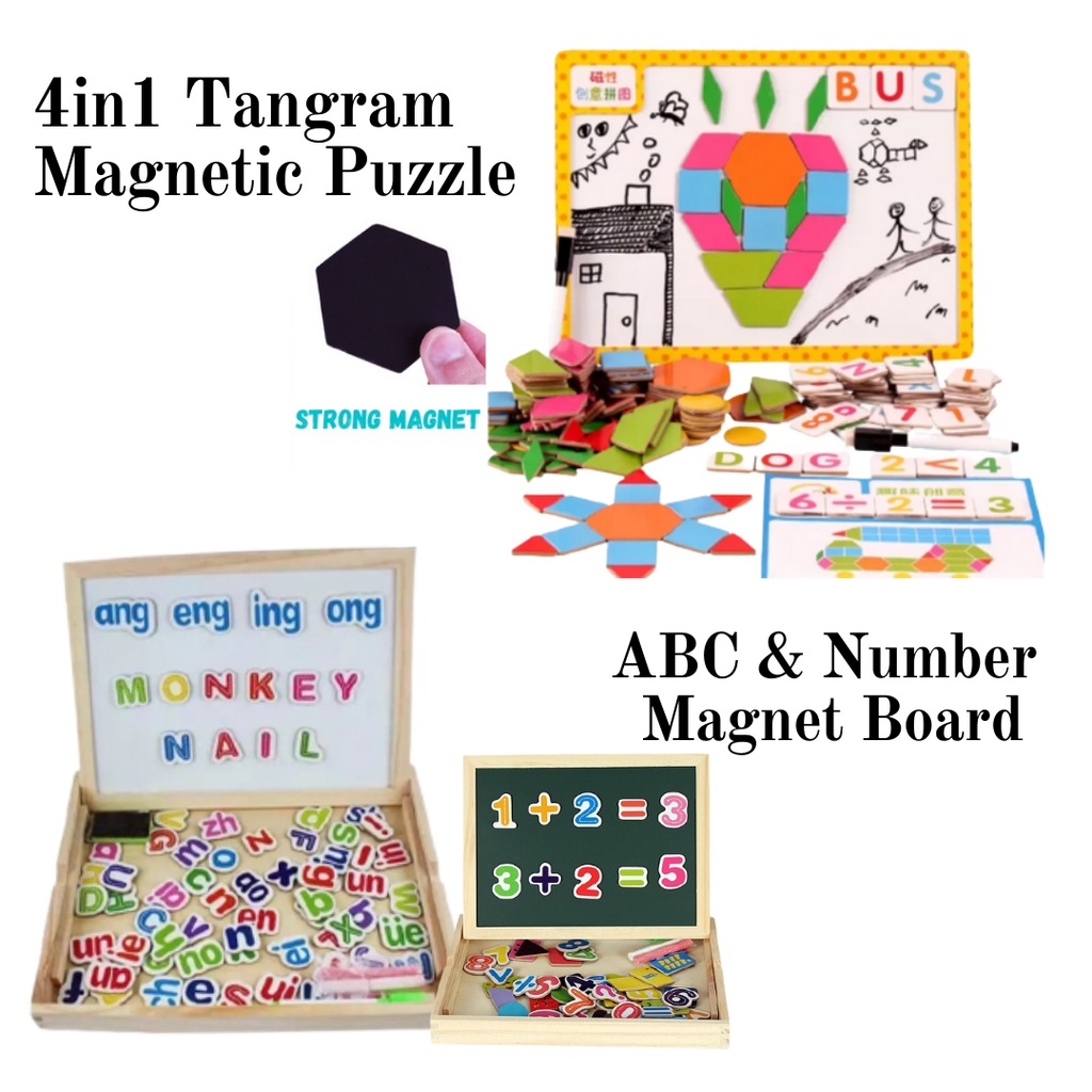 BABA Alphabet Abc Letters Double Sided Magnet Wooden Drawing Board For ...