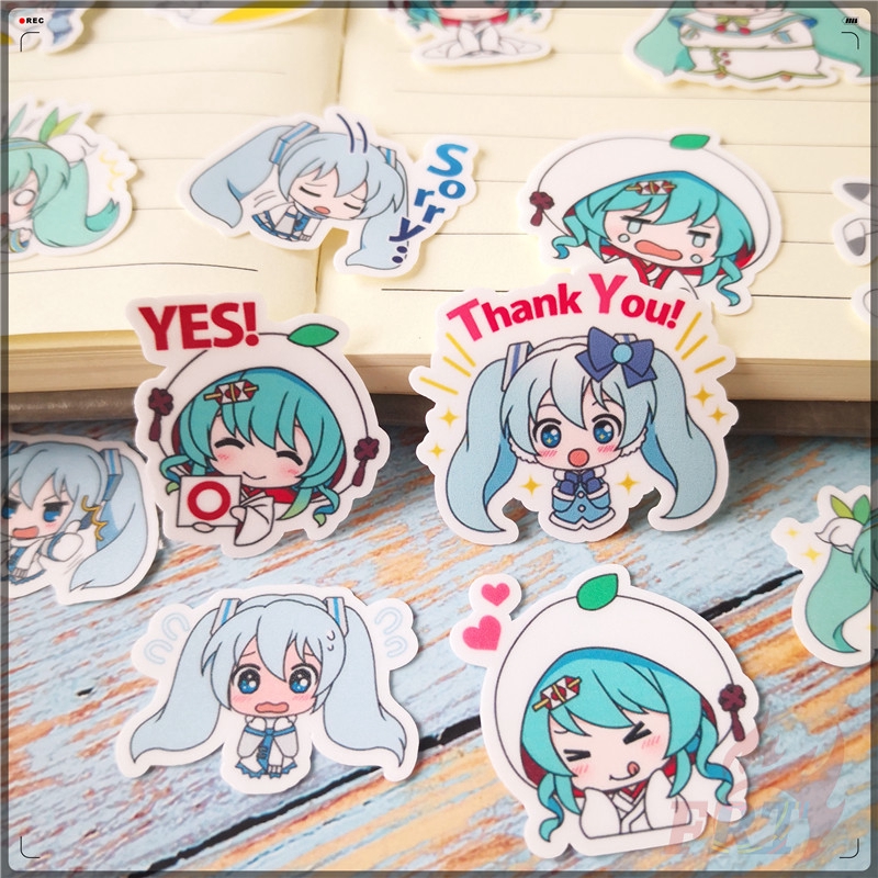 Miku Graffiti Sticker, Chibi Laptop Stickers, Cute Laptop Stickers