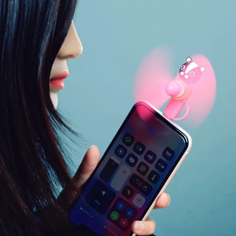 Mobile phone fan mini fan USB portable Android handheld fan 2 in 1usb ...