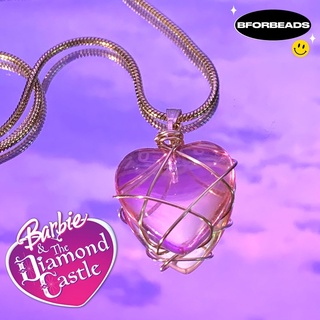 Barbie Murano Crystal Heart Pendant Necklace – ArtGalleryZen